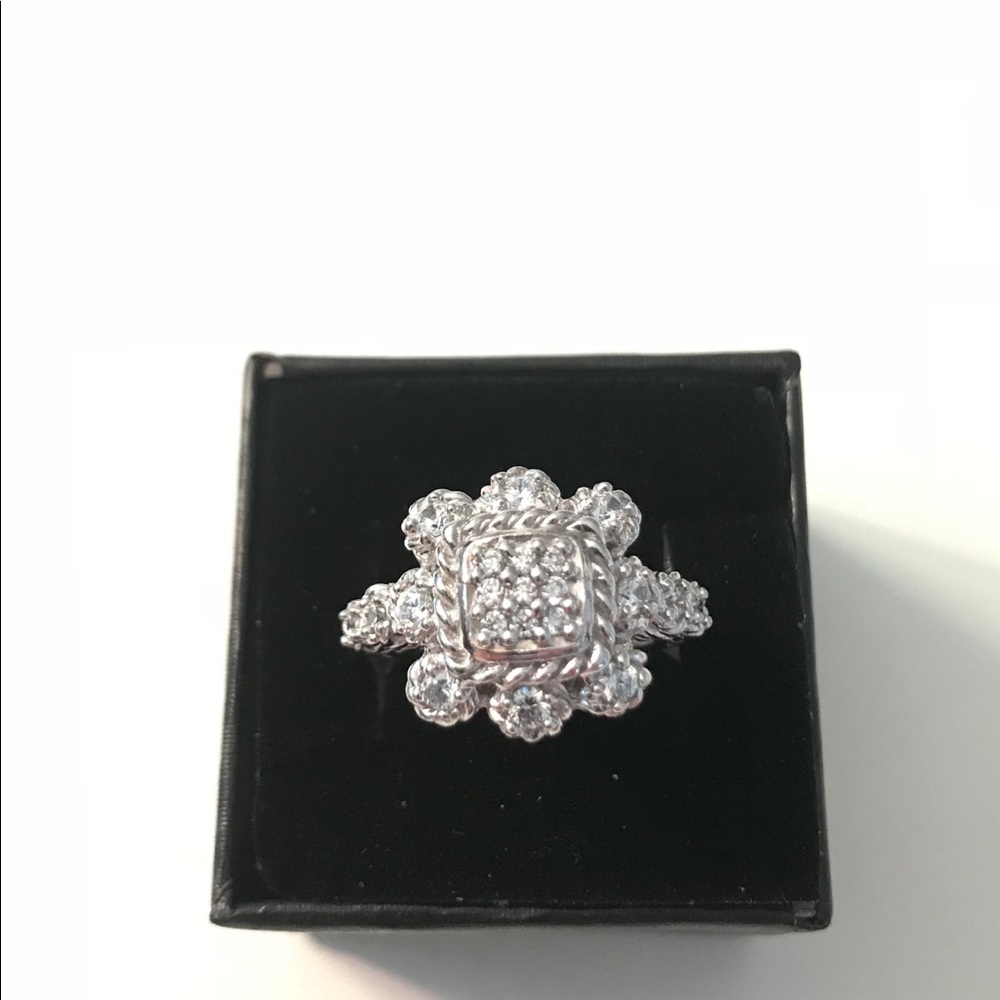 Judith Ripka SS/CZ Square Ring